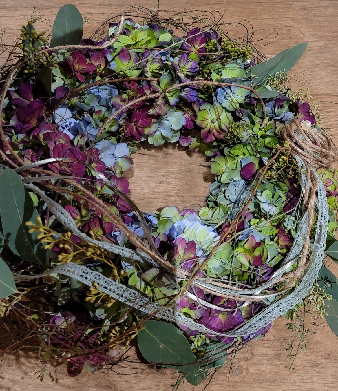 Floristik Hortensienkranz Workshop – 4-seasonshome